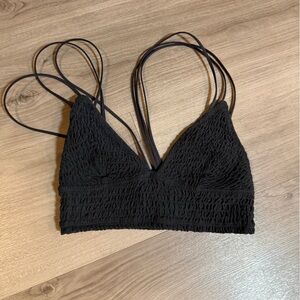 Intimately Free People smocked garter belt black